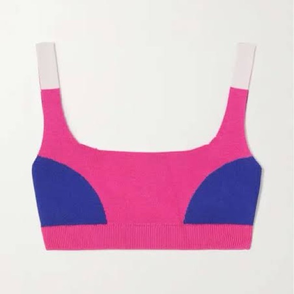 Nagnata Pink and Purple Color block Sports Bra - Picture 2 of 6